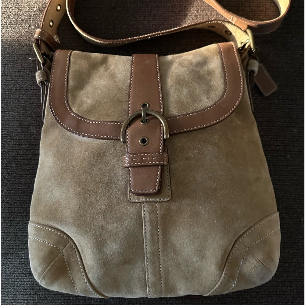 Coach suede large soho crossbody